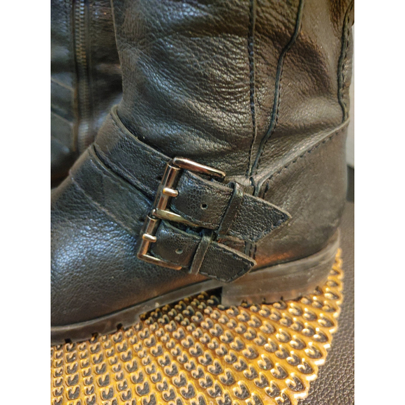 Enzo Angiolini Eastern Tall Moto Harness Leather Boots Size 6 - Picture 2 of 8
